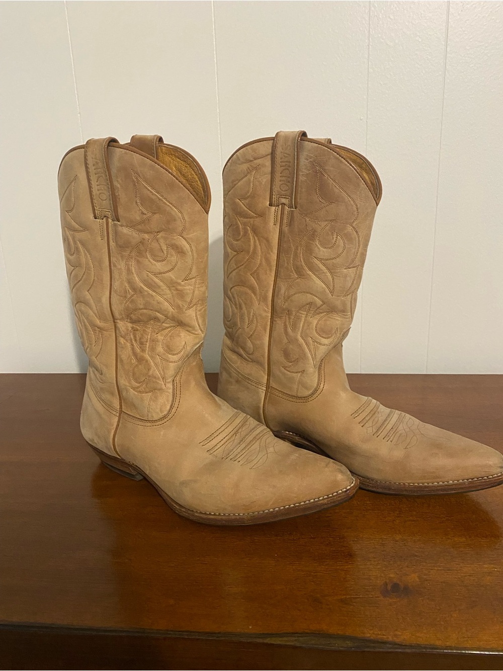 Sancho Abarca 90s Vintage Cowboy Boots Spain Snip Toe Goodyear Welted Rawhide 11